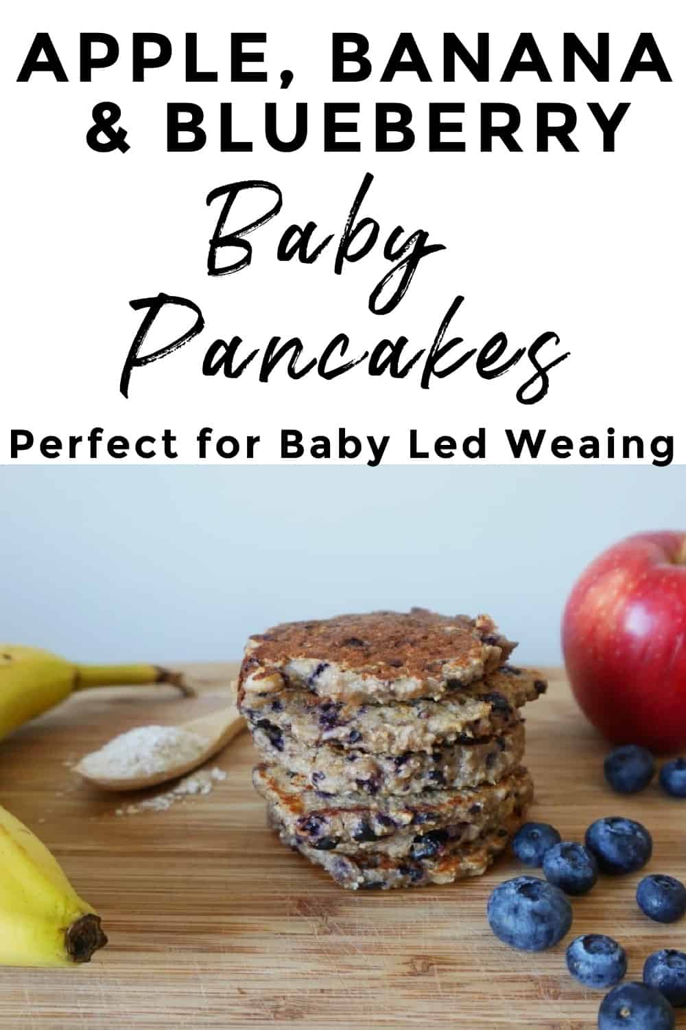 Baby Pancakes - Apple, Banana & Blueberry Oat Pancakes